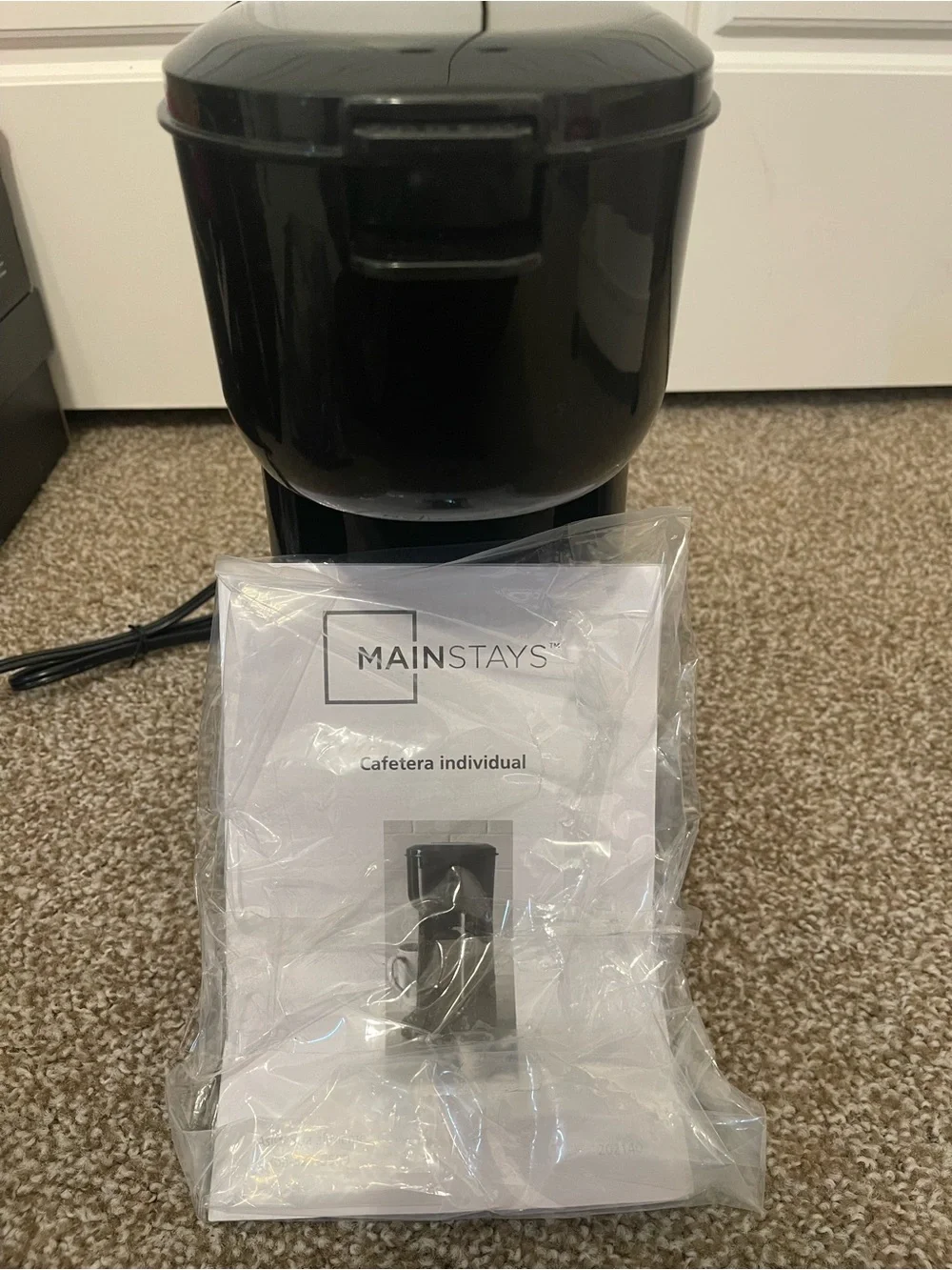 Mainstays Single-Serve Black Coffee Maker |14oz | Black - Picture 9 of 9